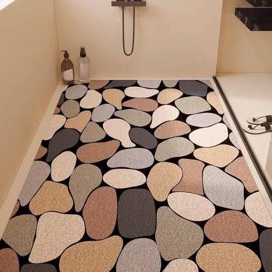 Tappetino da bagno per bambini, in plastica, 50x80 cm, forato, antiscivolo, forato