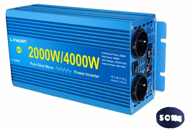 Inverter, onda sinusoidale pura, elevata efficienza di conversione, 4000 W 24 V-220 V