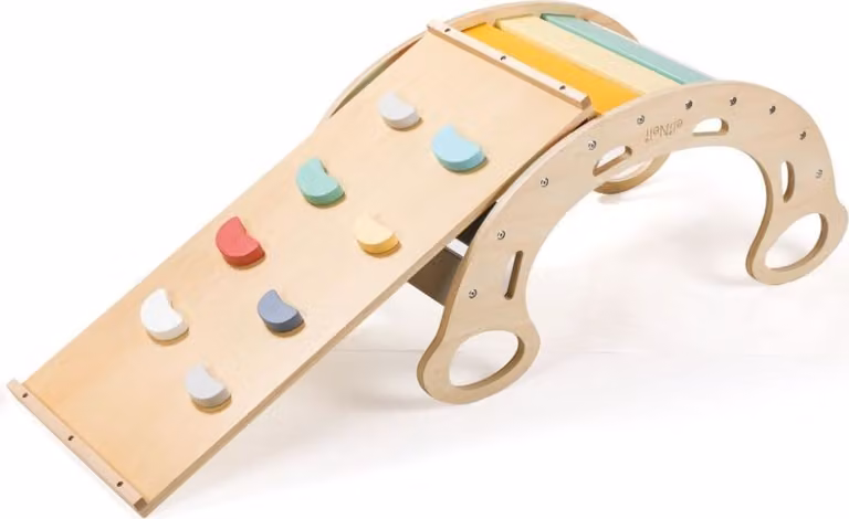 Set di altalene per arrampicata Montessori 5in1 con tavola 2in1 - Fresca l'altalena multifunzionale in legno (NUOVO)