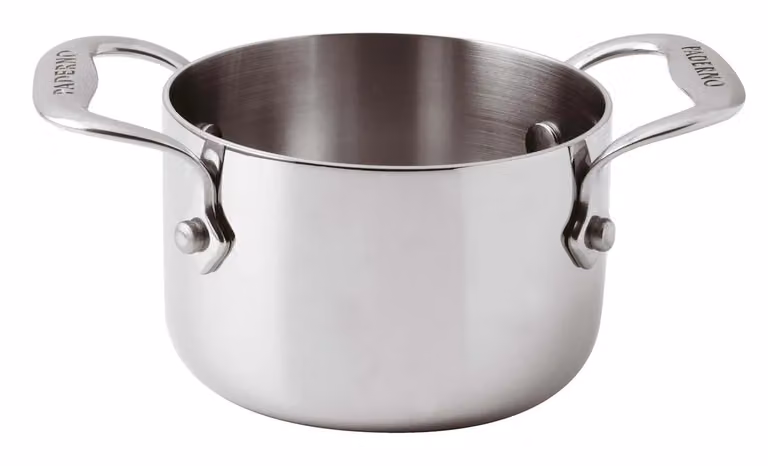 Casseruolino alto Serie 12200 3-Ply in trimetallo con due maniglie per induzione, diam.10cm, 2 pezzi