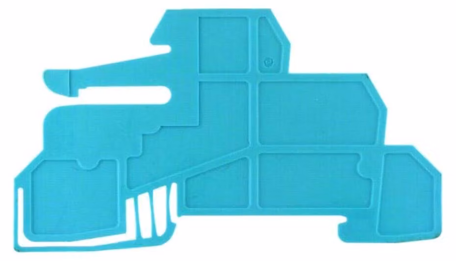 Supporto 1,5 mm blu - Terminale / piastra divisoria per morsettiera WHP WDL2.5/S BL
