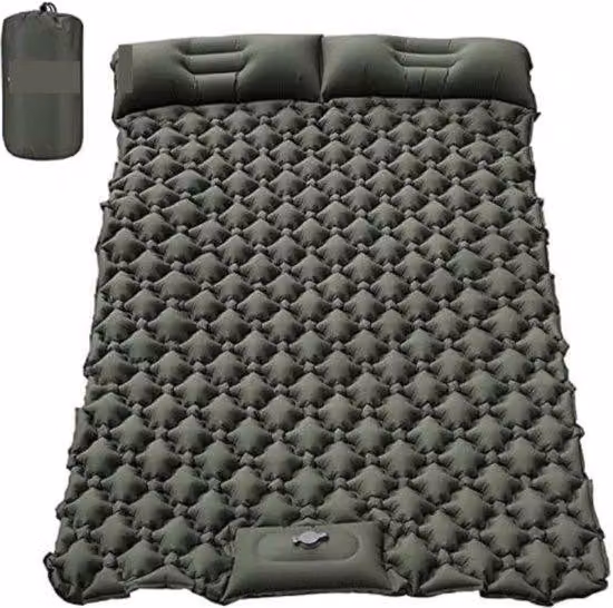 Materasso gonfiabile per 2 persone - Comoda poltrona letto per viaggi e avventure - Design pratico per il campeggio e le vacanze - Struttura resistente e facile da pulire, ideale per gli ambienti umidi.