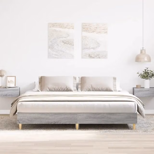 Giroletto senza materasso vidaXL Grigio Sonoma L/P: 160 x 200 cm
