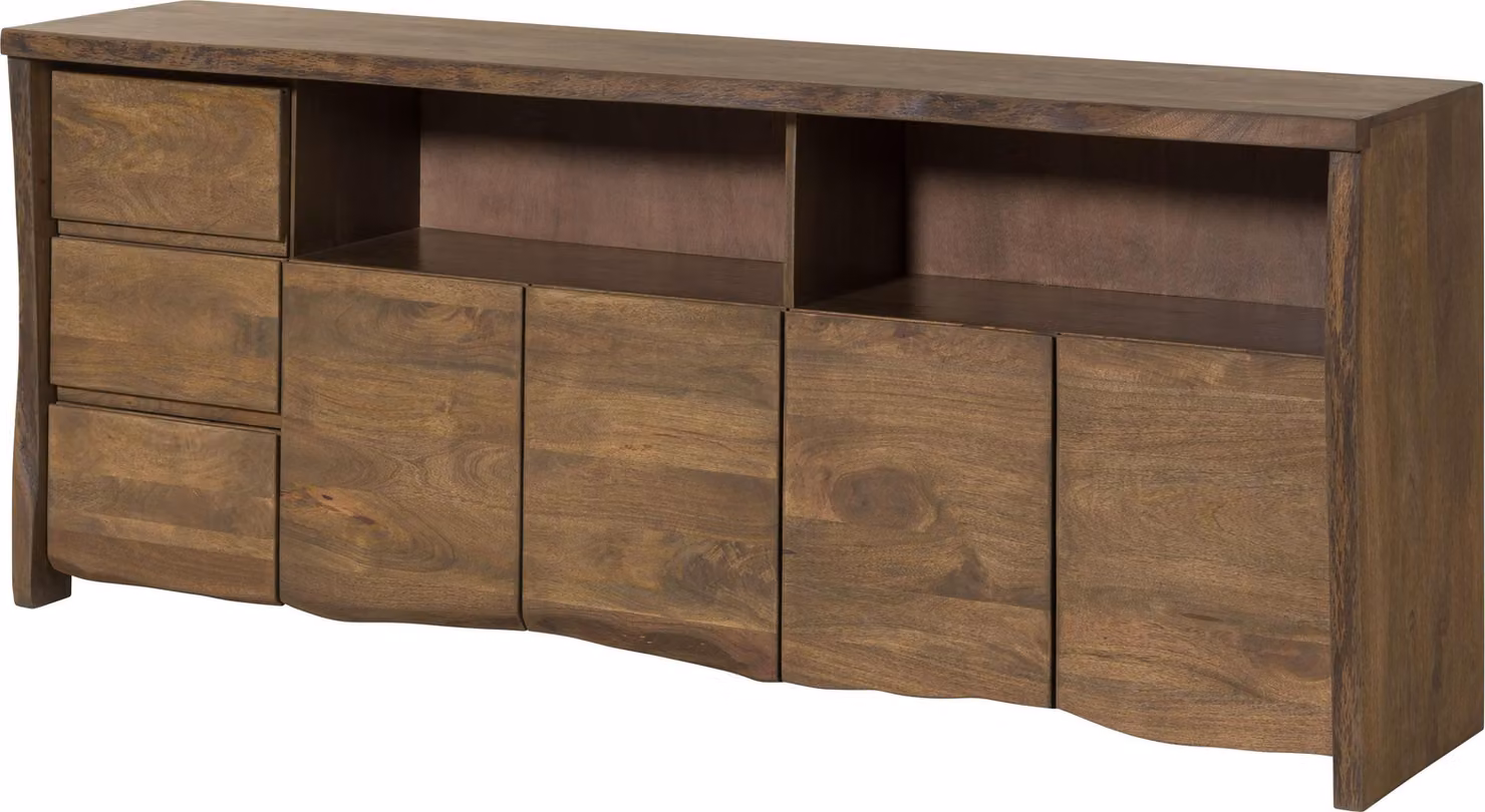 MASSIVMOEBEL24 | Credenza in legno di mango 200x45x80 oliato marrone PURE MANGO #217