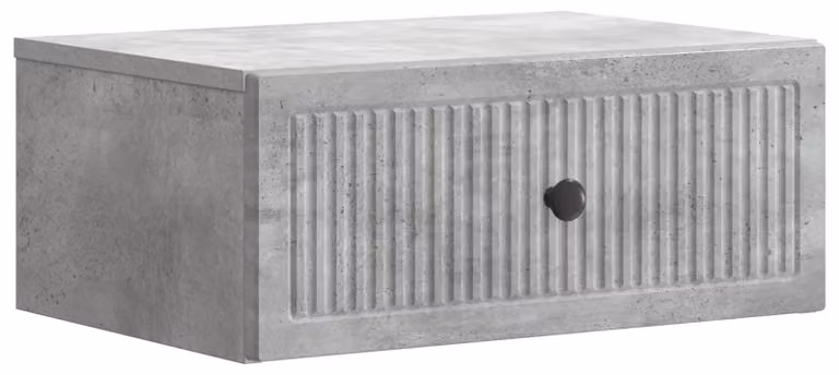 Armadio da Notte con cassetto Grigio Cemento 49 x 34,5 x 20 cm
