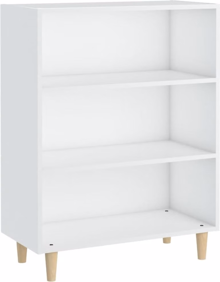 Credenza Bianca 69,5x32,5x90 cm in Legno Multistrato