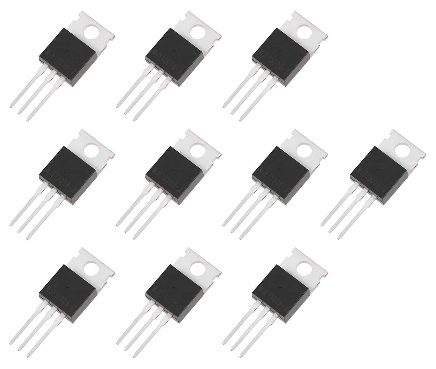 10 transistor NPN MJE13009, 700V, 12A, con package TO-220
