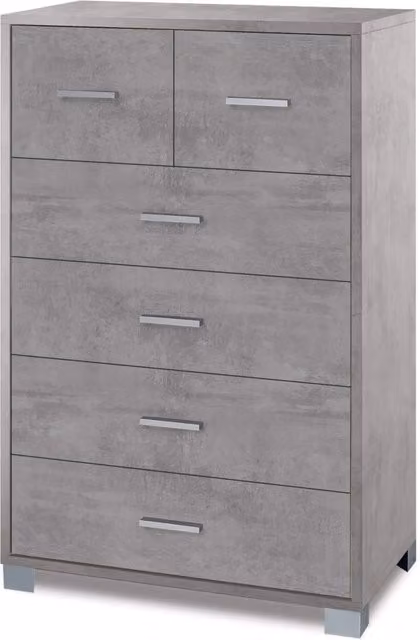 Mobile 4+2 Cassetti 70x112x41 cm Cemento