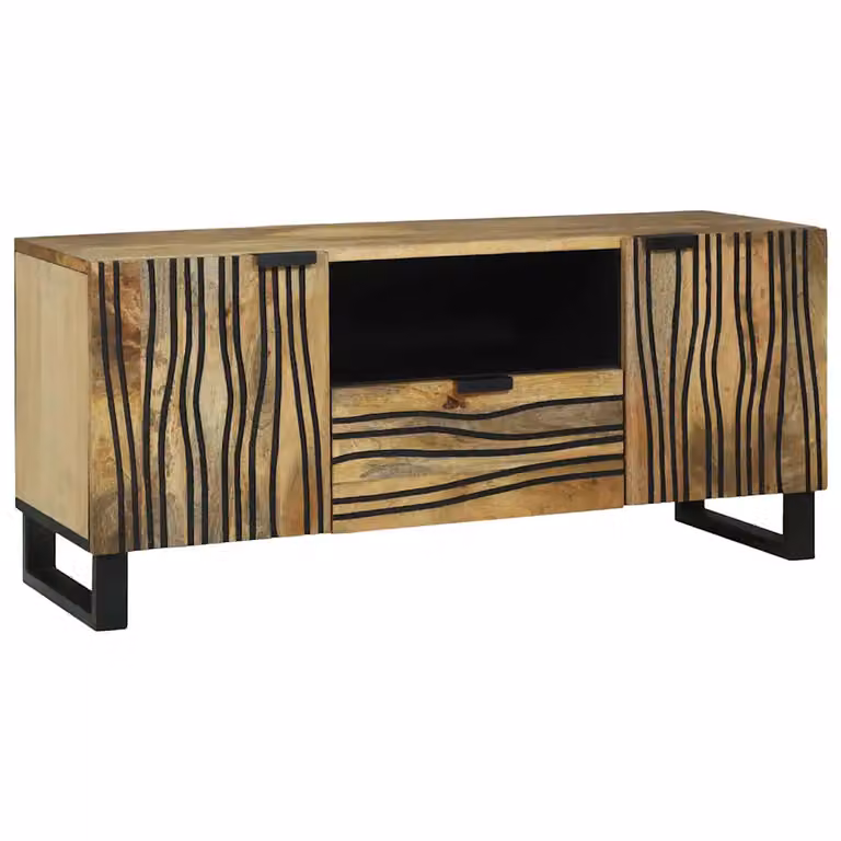 Unità TV moderna vidaXL in legno ingegnerizzato color marrone, L 105 x P 33 x H 46 cm