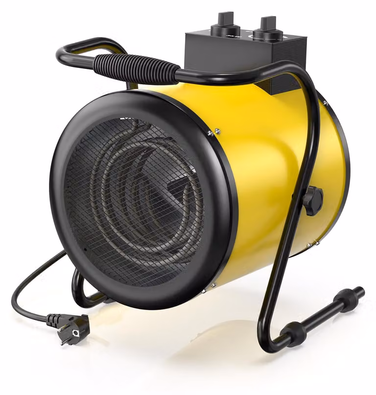 Stufa elettrica da officina, 3000 W - Riscaldamento industriale giallo