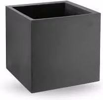 Vaso Cosmos Cubo Veca Design Moderno per Interni ed Esterni Colore Bronzo e Grigio Altezza: 55 cm