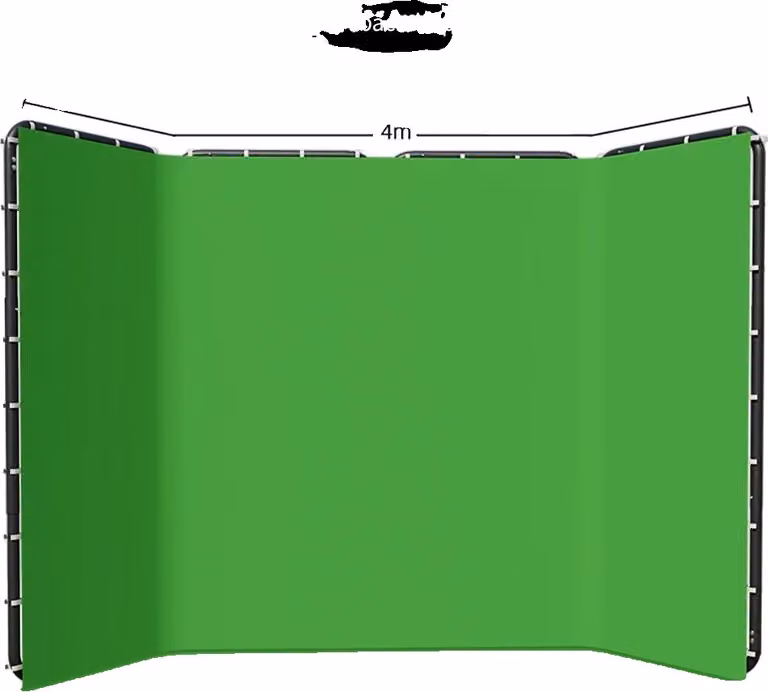Sfondo fotografico portatile di grandi dimensioni, realizzato in mussola, completo di borsa per il trasporto, set con sfondo verde