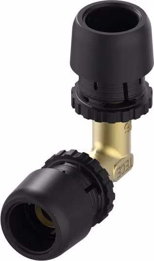 Raccordo angolare TECElogo-Ax, dimensioni 32 x 32, in bronzo al silicio