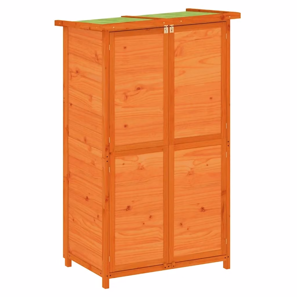 Rimessa da giardino rustica vidaXL in legno di pino marrone L: 83 cm, P: 57 cm, H: 140 cm – 2