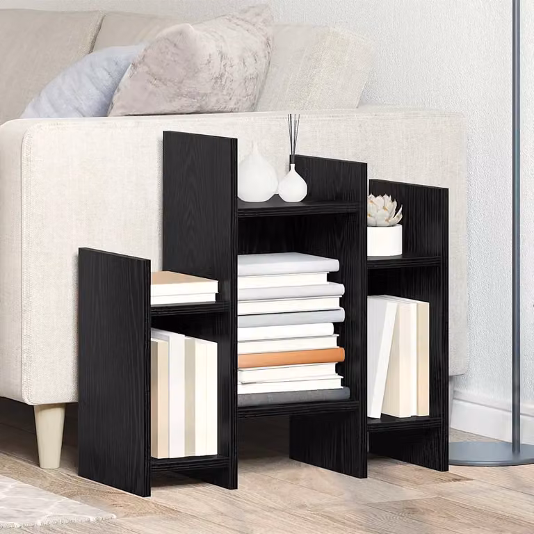 Mobile laterale vidaXL Rovere Nero L: 60 cm, P: 26 cm, H: 60 cm