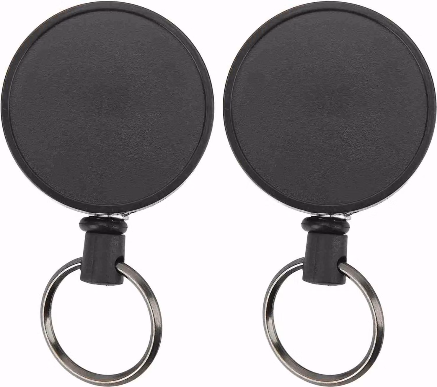 2pcs Rullo retrattile chiave formaggio cavo in acciaio inox antifurto portachiavi per uso esterno