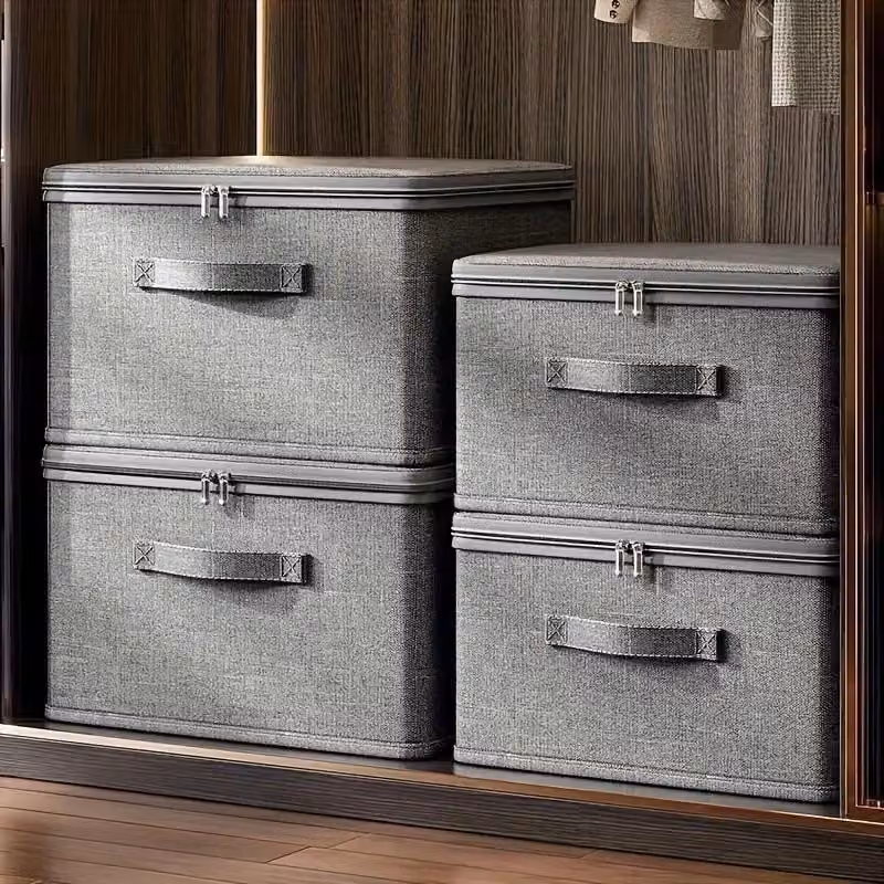 Elzusha - Set di 3 contenitori pieghevoli con coperchio