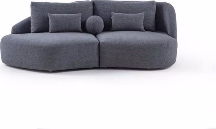 Stilvoller Grauer Dreisitzer Wohnzimmer 3-Sitzer Sofa Moderne Couchen