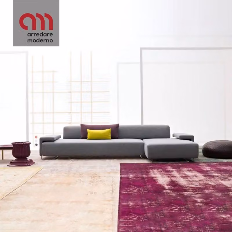 Divano Lowland Moroso angolare con chaise longue