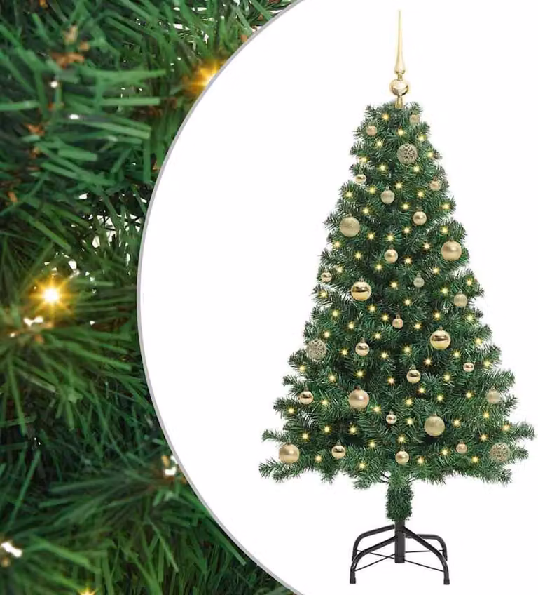 Albero di Natale artificiale con 150 LED Verde 150 cm