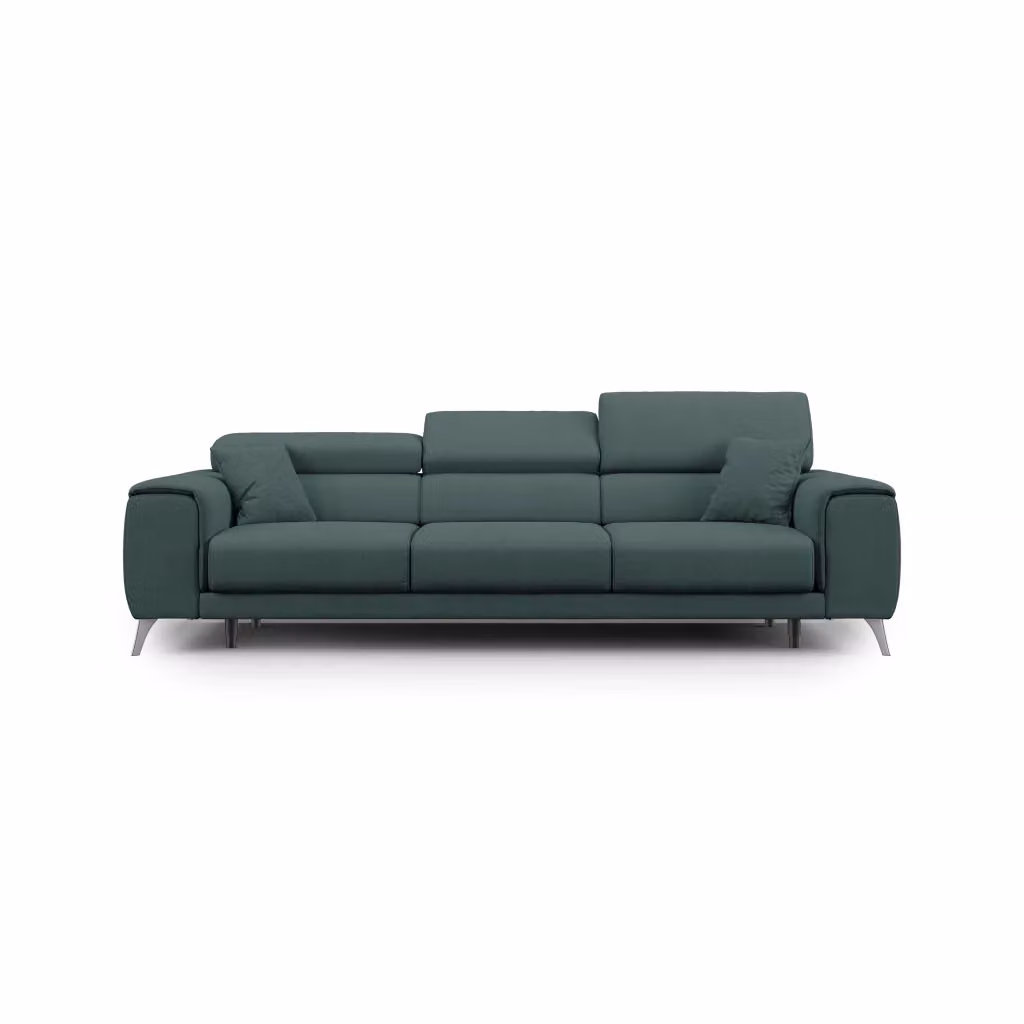 Divano Fusion Divani.Store con 3 sedute allungabili in tessuto smacchiabile verde L: 260 cm – 2
