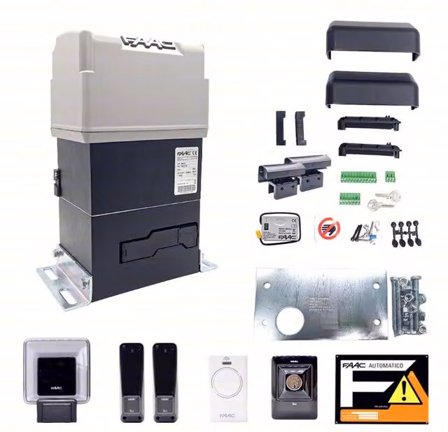 KIT AUTOMAZIONE PER CANCELLI SCORREVOLI 230V PRATICO FAAC 105940 AUTOMATISMI