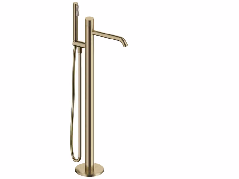 SANYCCES LOOP K Miscelatore monocomando per vasca da bagno, oro spazzolato