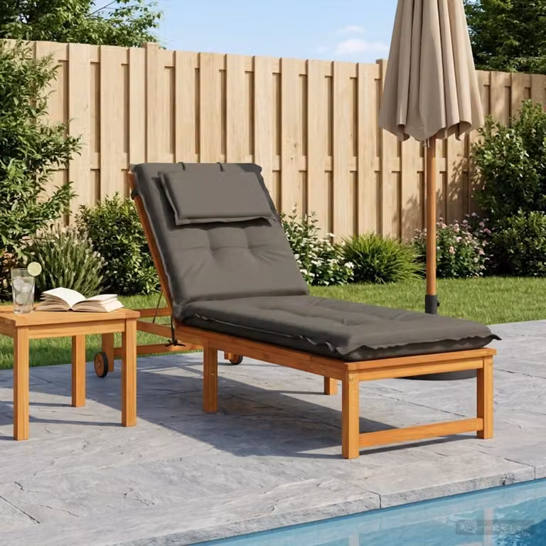 vidaXL Cuscino per Lettino GEMERT 100% Poliestere Grigio