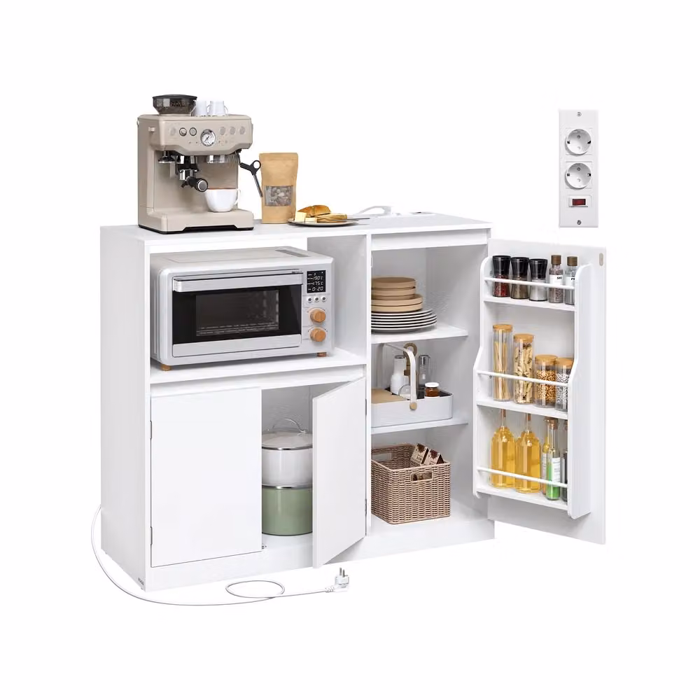 CUSTOS Collezione - Credenza da cucina con ripiani regolabili e vano aperto