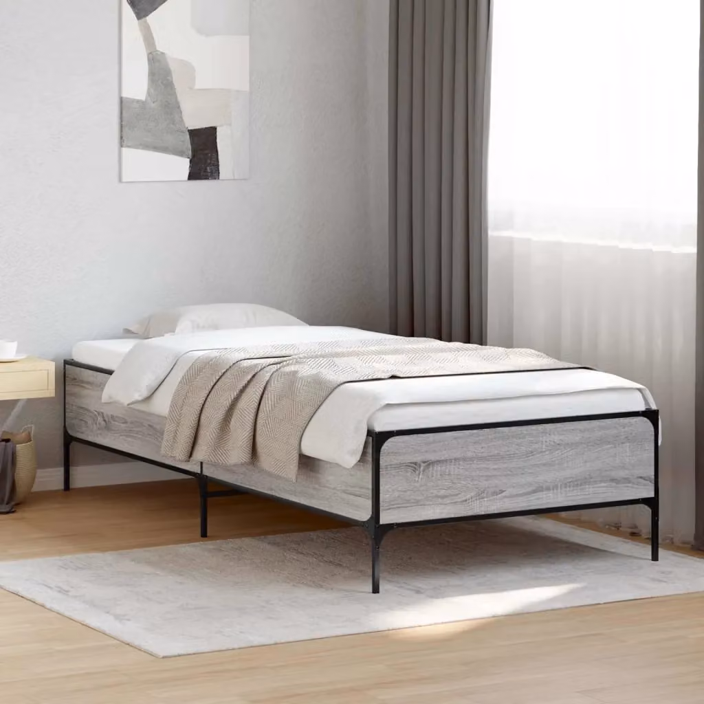 Letto singolo moderno DESIGN IN in legno grigio L: 200 cm, P: 80 cm, H: 140 cm – 2