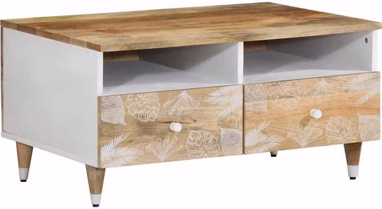 Maison Exclusive - Tavolino da caffè 80x54x40 cm, in legno massello di mango
