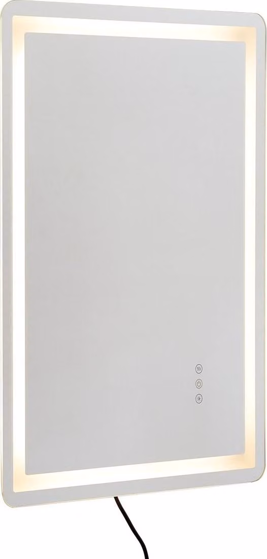 Specchio da bagno a LED 3 colori antiappannamento da parete 60 x 80 cm
