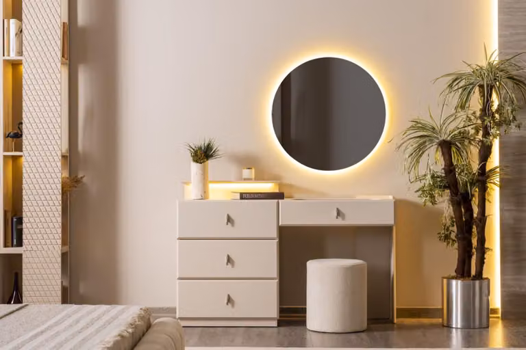 Schminktisch Eine praktische Lösung für Ihr Schlafzimmer mit modernem Design.