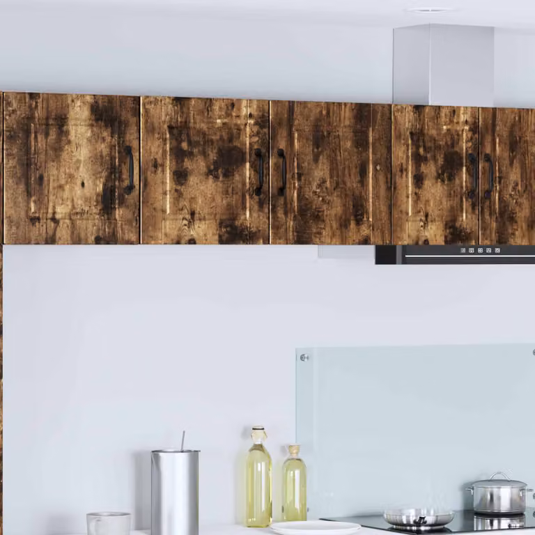 vidaXL Armadietto a muro PORTO in rovere fumé marrone, L 80 x P 31 x H 40 cm