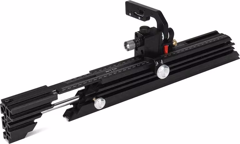 Guida angolare per sega circolare da tavolo - HD-MG21-BS - Lega di alluminio - Guida angolare regolabile a 50° - Per seghe da tavolo di piccole dimensioni - Lavorazione del legno - Guida