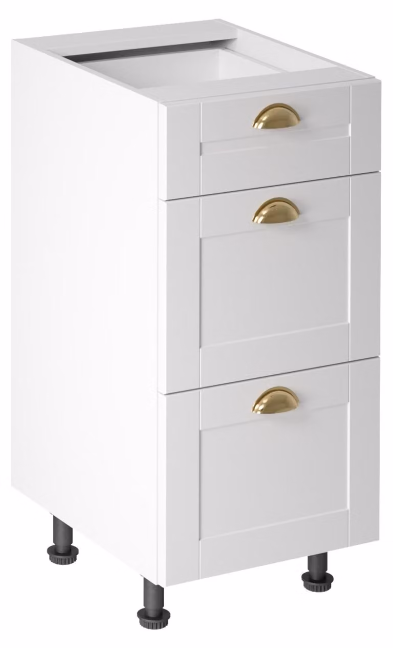 Mobile da cucina con cassetti LUMEA - larghezza 40 cm, bianco