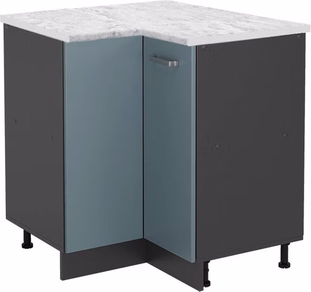 Mobile ad angolo cucina R-Line Grigio-blu/Antracite 75.6 cm PL Marmo Vicco