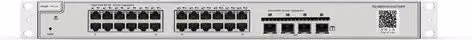 Switch Managed Reyee Cloud Gigabit PoE+ L3 con 24 porte GE PoE+ e 4 porte SFP, Power Budget 370W, Argento - RG-NBS5100-24GT4SFP-P – 1