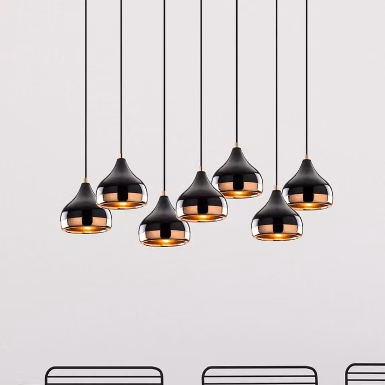 Lampada a sospensione Yildo 6894 Opviq, dimmerabile, Nero, Soggiorno / Sala da pranzo, Metallo, Moderno, Lampada a sospensione