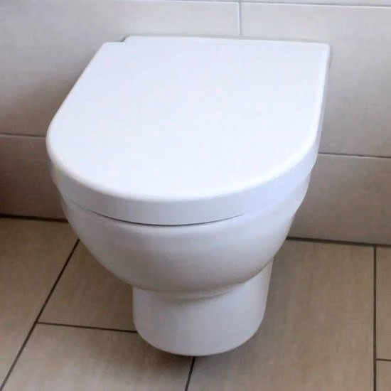 Sedile per WC antibatterico Ibenzoa® in Duroplast, forma D, sistema di chiusura ammortizzata e sistema di pulizia rapida – facile da pulire, chiusura silenziosa, adatto per WC standard, montaggio semplice