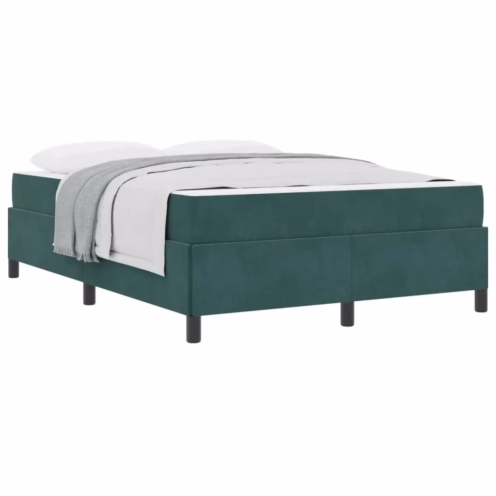 Struttura letto imbottita vidaXL Verde con tessuto e legno, L: 160 cm, P: 200 cm, H: 203 cm – 2