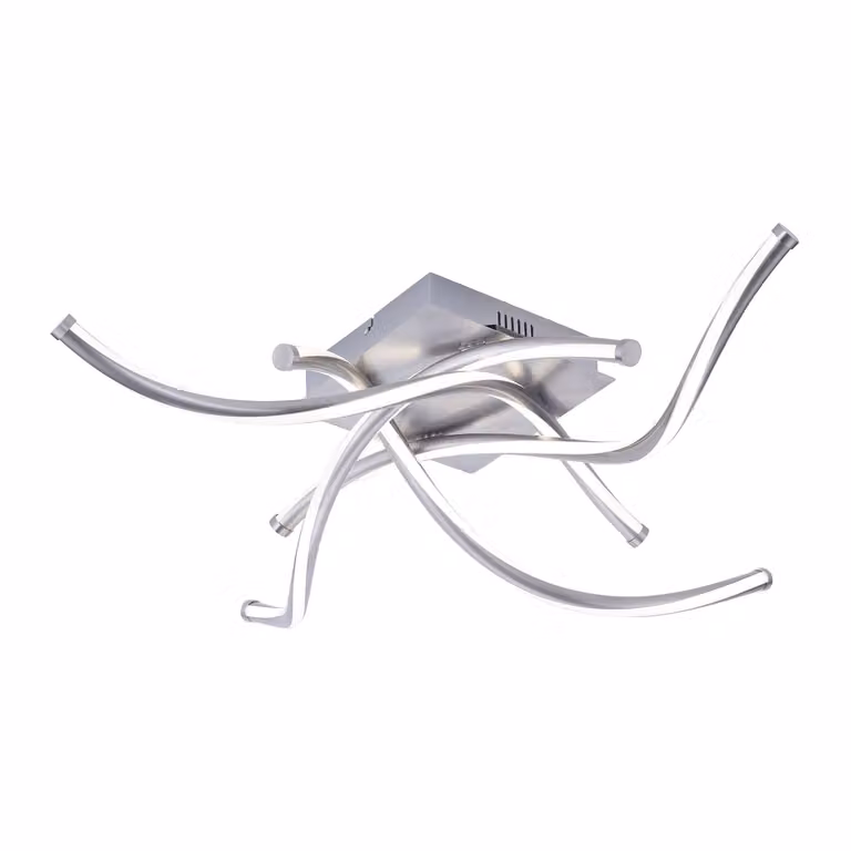 Q-MALINA Paul Neuhaus Lampada da soffitto, acciaio, 4 pannelli LED da 12,5 W, 2700-5000 K, per interni, IP20
