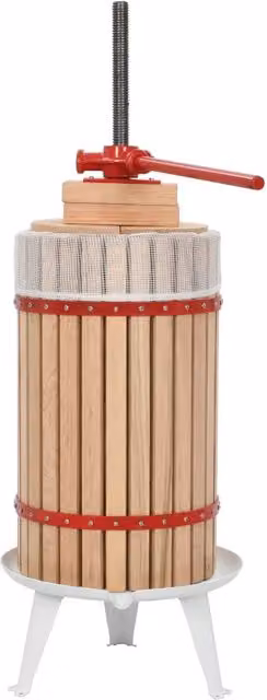 Set Frantoio e Pressa per Frutta e Vino vidaXL in Legno e Metallo Multicolore 2 pz
