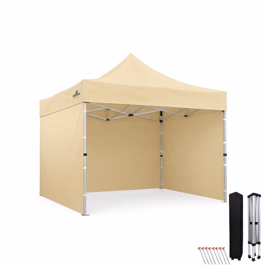 Gazebo richiudibile 3x3 - gazebo pieghevole con struttura in acciaio + 3 pareti laterali