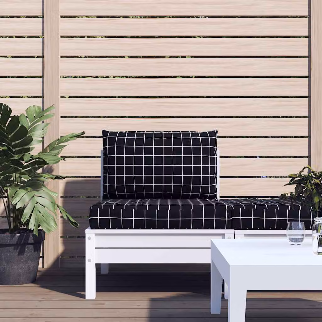 Set di 2 cuscini per pallet vidaXL in tessuto Oxford nero, idrorepellenti e resistenti ai raggi UV, L/P: 60 x 60 cm