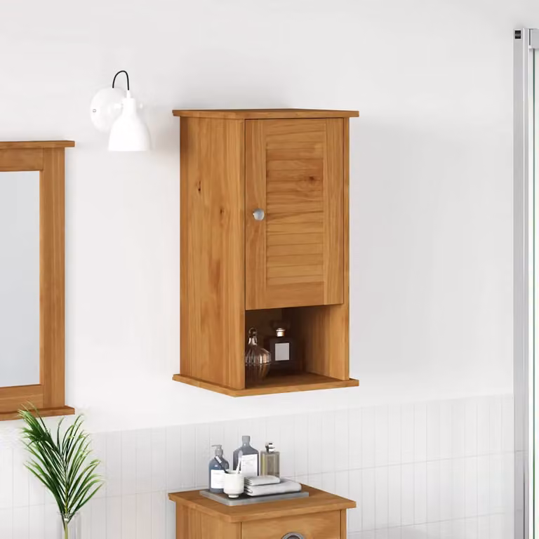 Mobile da bagno sospeso vidaXL VIGO in legno marrone, L 37 cm x P 34 cm x H 71,5 cm