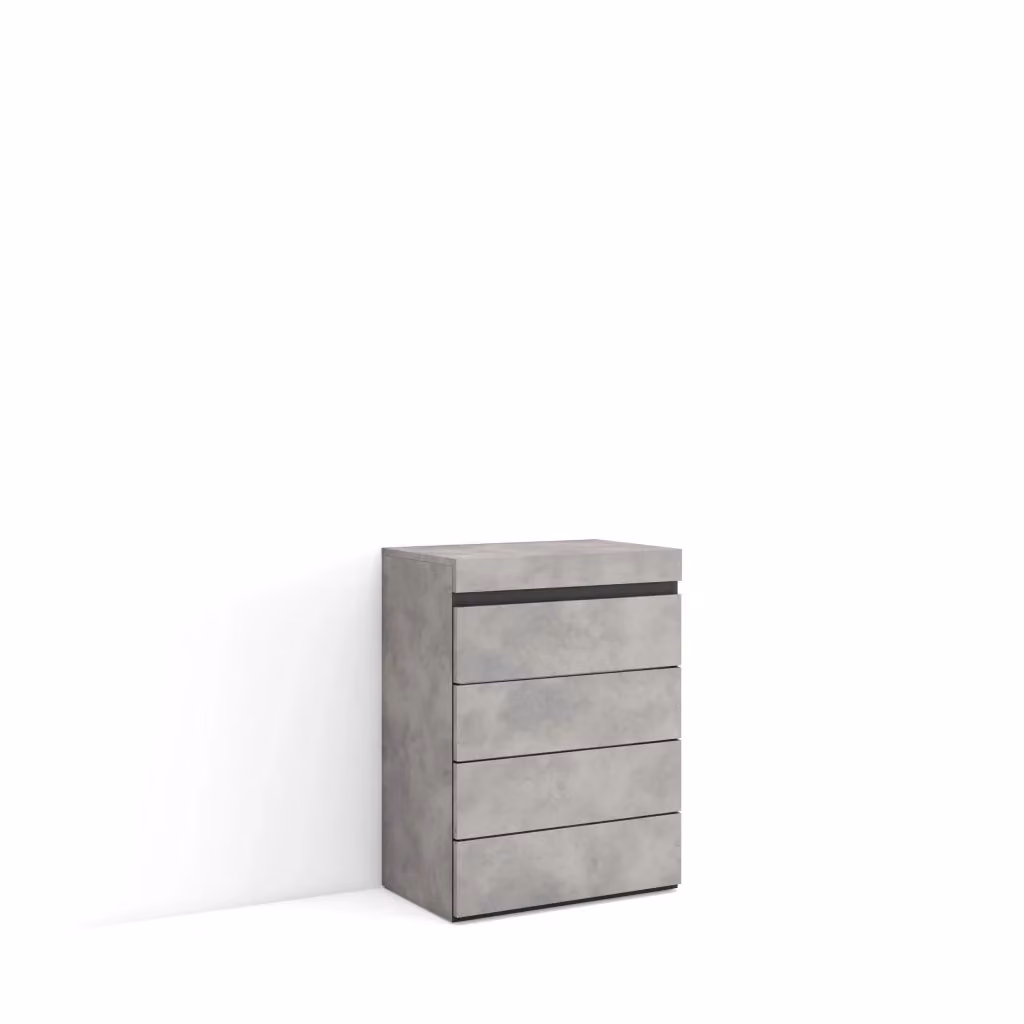 Cassettiera moderna SKRAUT HOME per camera da letto, grigio e nero, L: 57 cm, P: 35 cm, H: 75 cm – 2
