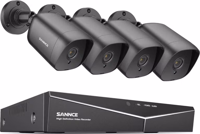 Sistema TVCC, risoluzione 1080P, 4 telecamere incluse, 4CH DVR 4 telecamere, 2T