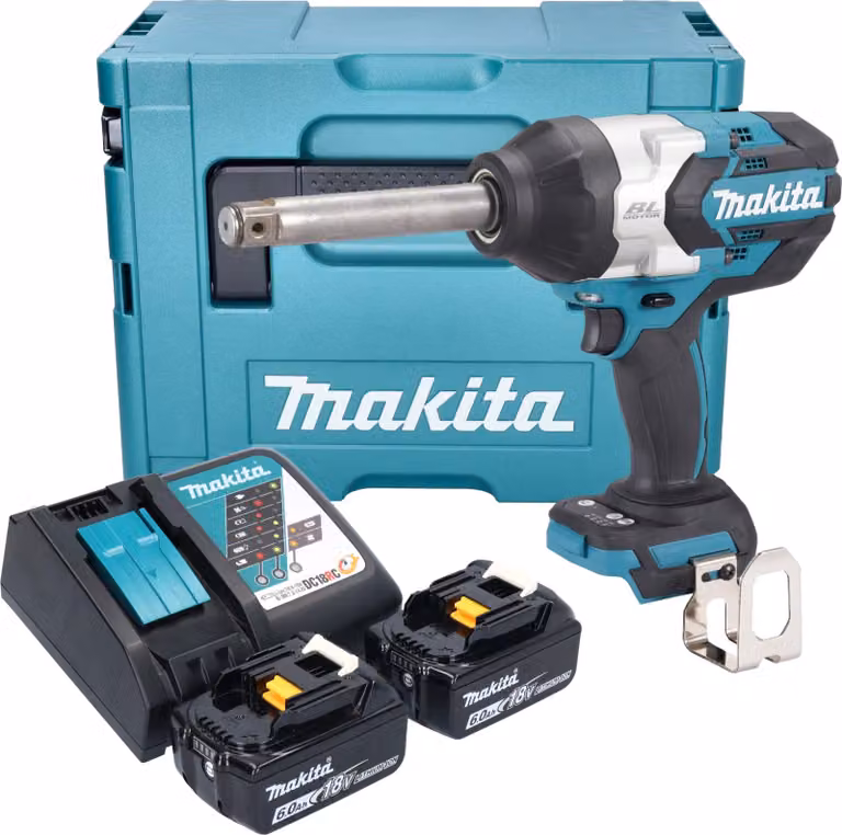 Avvitatore a impatto a batteria Makita DTW 1005 RGJ 18 V 1360 Nm 3/4" Brushless + 2x batteria 6,0 Ah + caricabatteria + Makpac