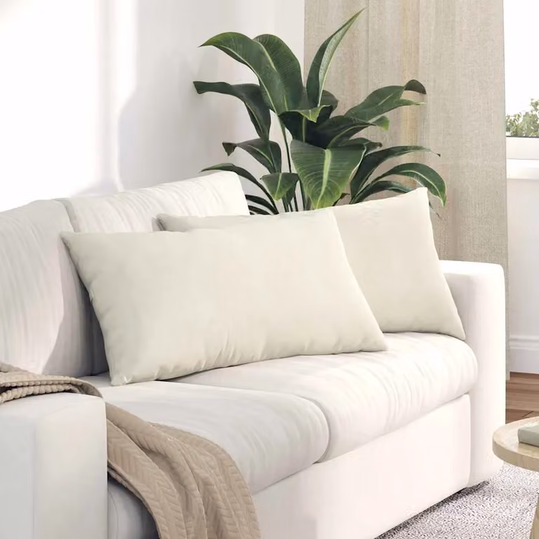 Set di 2 cuscini da divano vidaXL in tessuto a coste beige, L 80 cm x P 40 cm